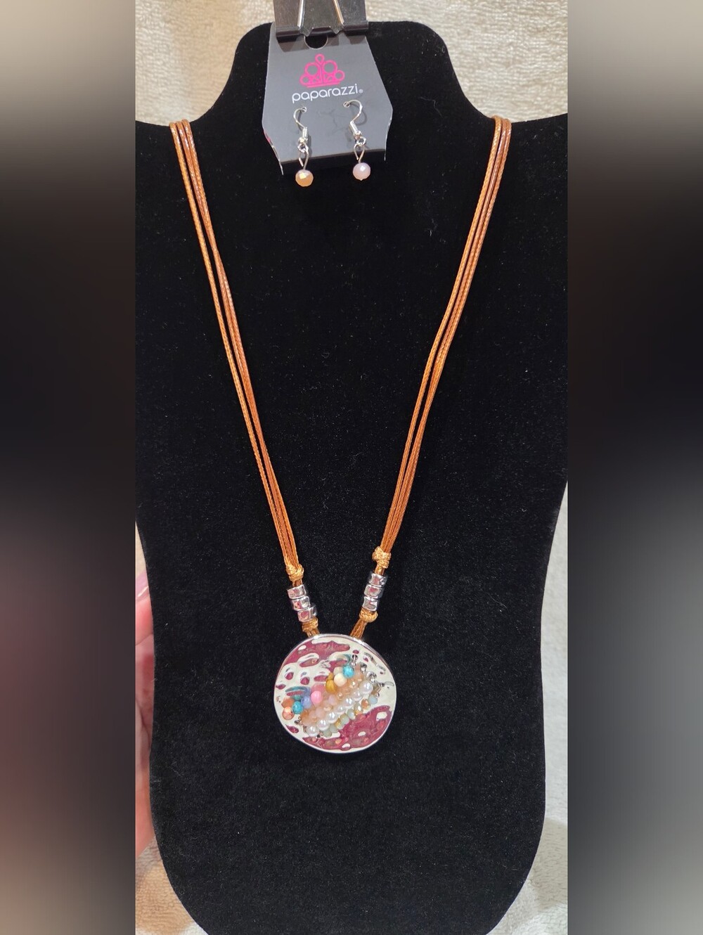 PAPARAZZI HANDCRAFTED HALLMARK NECKLACE AND EARRING SET
